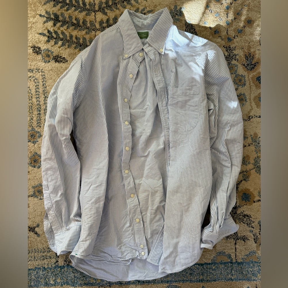 Sid Mashburn Classic Blue and White Striped Shirt